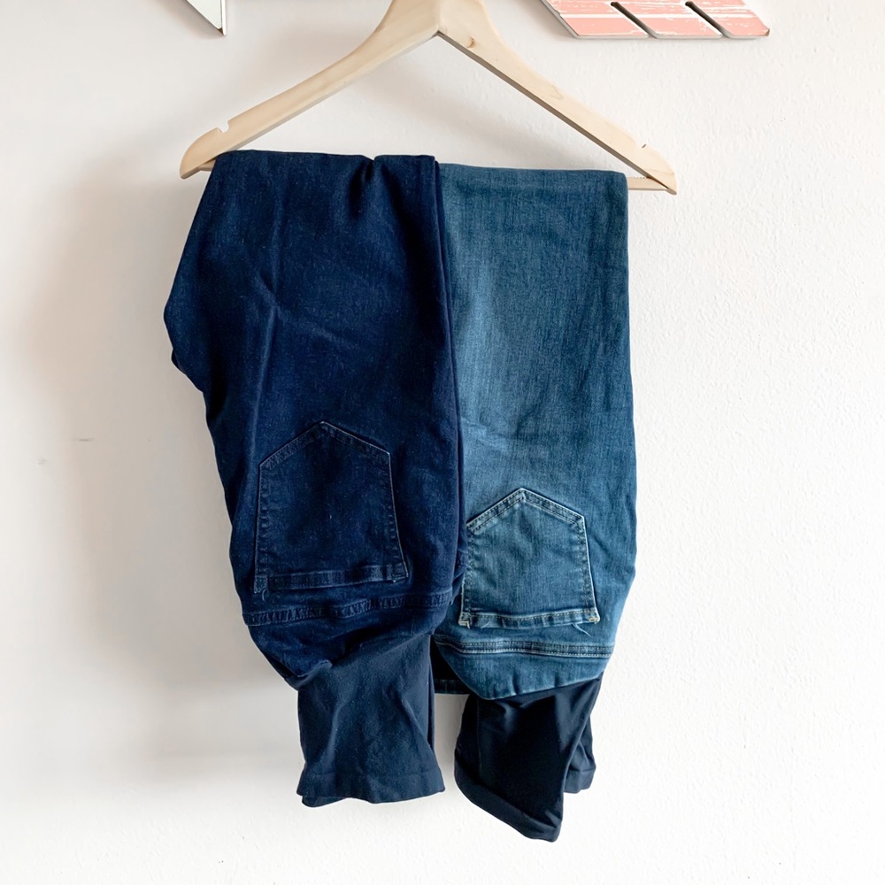 Maternity Indigo blue jeans bundle of 2